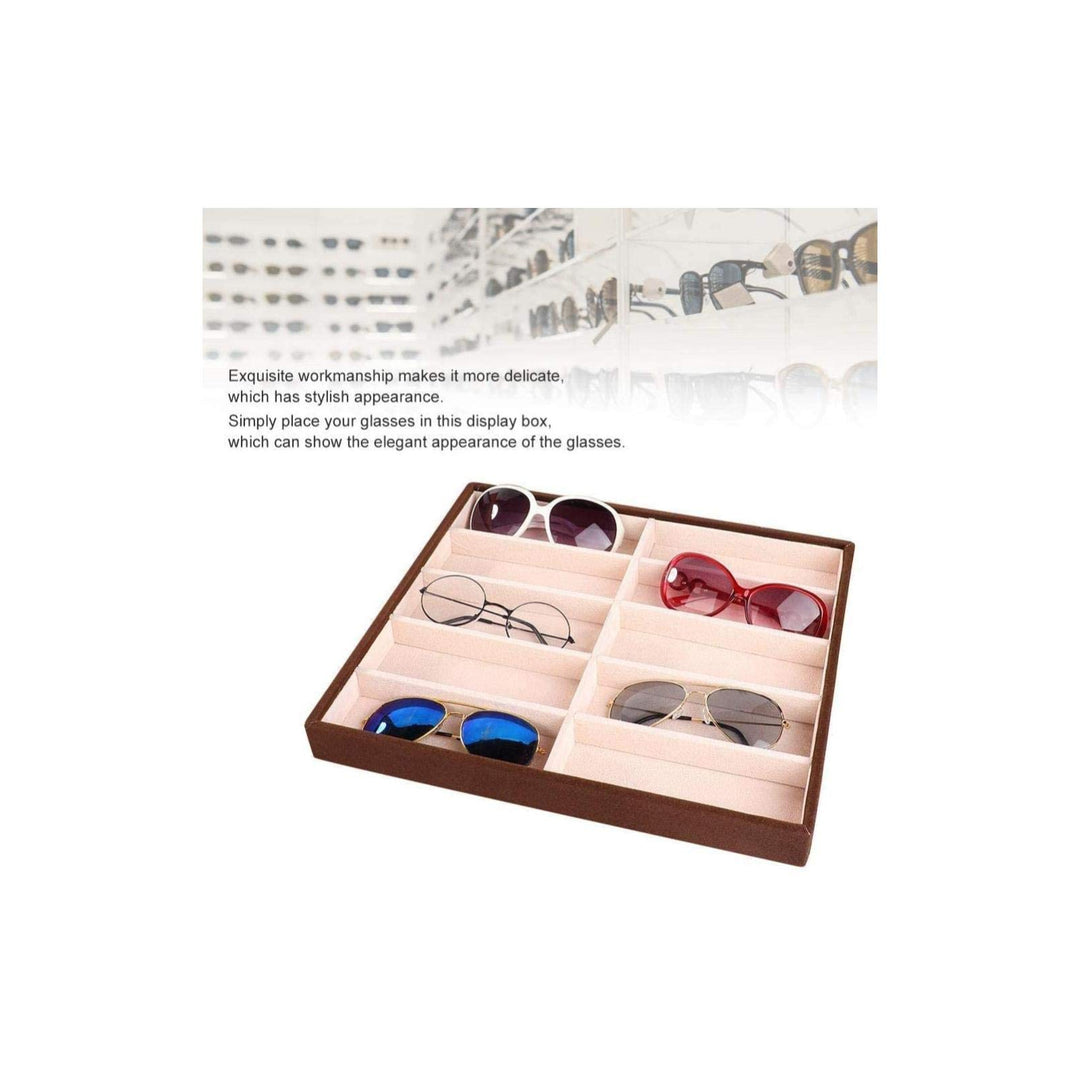 10 Grids Sunglass Box, Modern Glasses Organizer Eyeglass Display Storage Cases, Compartment Eyewear Storage Box Christmas, Valentine's Day, Mother's Day, Birthday Gifts for Her