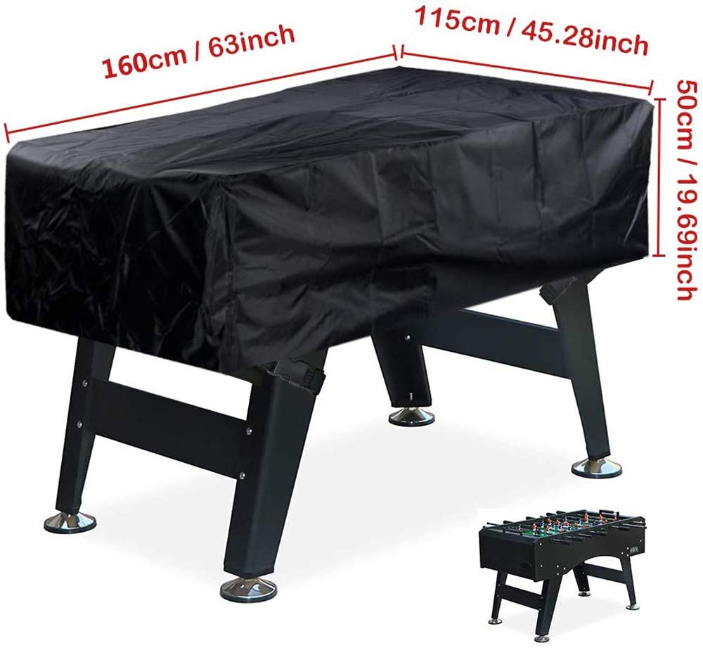 Foosball Table Cover Soccer Table Cover Protection Waterproof Outdoor/Indoor UV Resistant-63x45x19 inches (LxWxH)