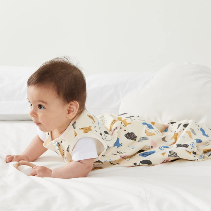 Unisex Baby Sleep Sack, 0.5 TOG 100% Cotton Baby Sleeping Bag, Wearable Blanket Baby, 2-Way Zipper Sleeping Bag Sack for Toddler Baby Girl Boy