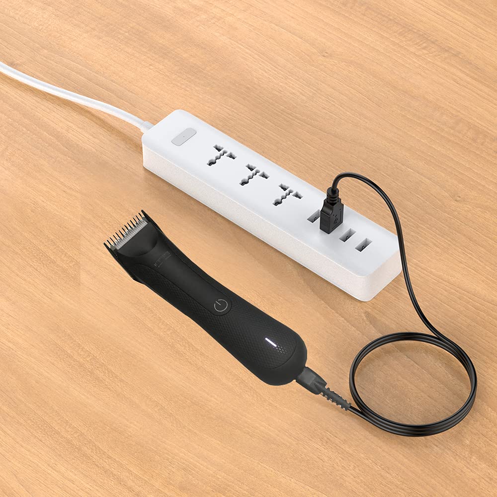 Power Cord Compatible with Manscaped Lawn Mower 3.0 & 2.0 Best Electric Manscaping Groin Hair Trimmer, Cable for The Weed Whacker Nose, The Ultimate Male Hygiene Razor Clippers (ONLY Cable)