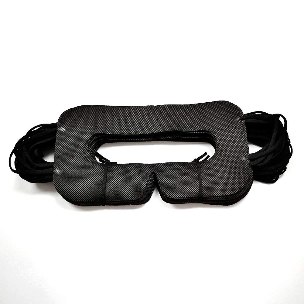 Disposable VR Mask 100PCS Universal Eye Cover Mask for VR, Sanitary VR Mask Cover, VR Eye Mask Rift, VR Eye Cover Pad, Black