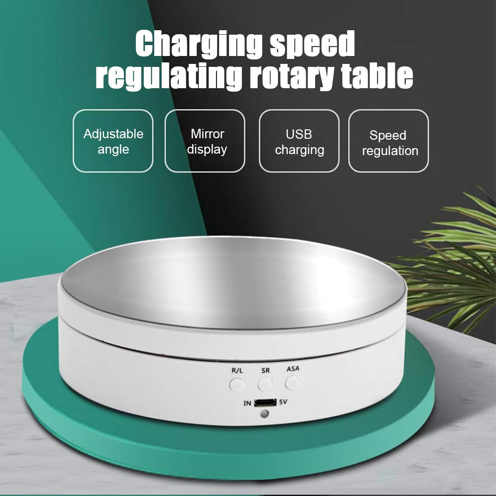 Motorized Display Stand, 360 Degree Electric Rotating Turntable Photography Display Automatic Revolving Platform for Jewelry Watch