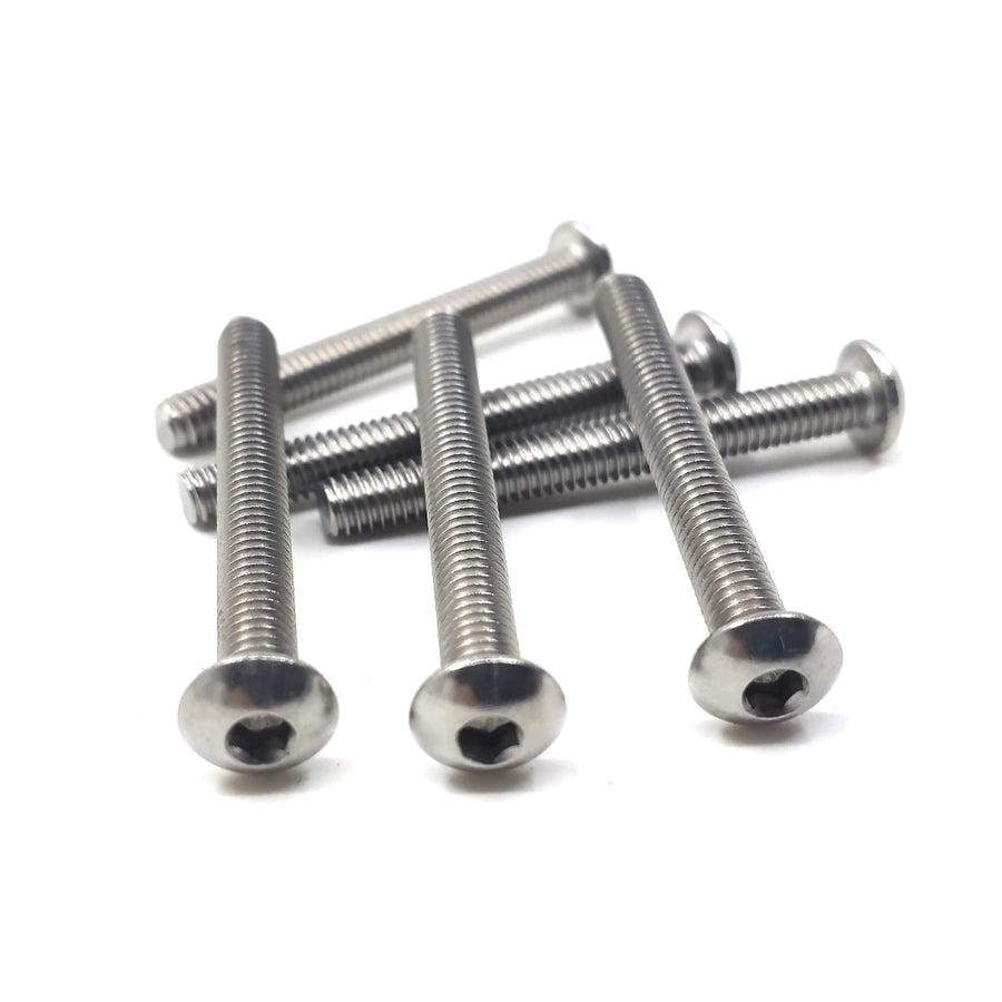 ZAYI M4-0.7 x 35mm Button Head Socket Cap Screws, Allen Socket Drive, 304 Stainless Steel, Full Thread, Bright Finish,Metric Thread Hex Socket Bolt Fastener 25PCS