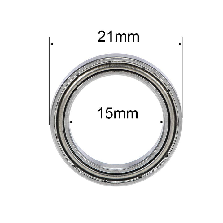 6702ZZ Deep Groove Ball Bearings Z2 15mm x 21mm x 4mm Double Shielded Chrome Steel 10pcs