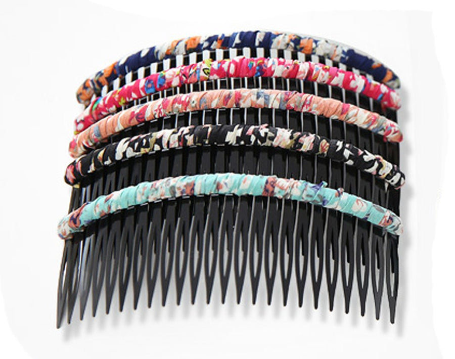 5Pcs Floral Pattern Hair Side Combs Pin Clip Headdress with Teeth for Lady Women Girls