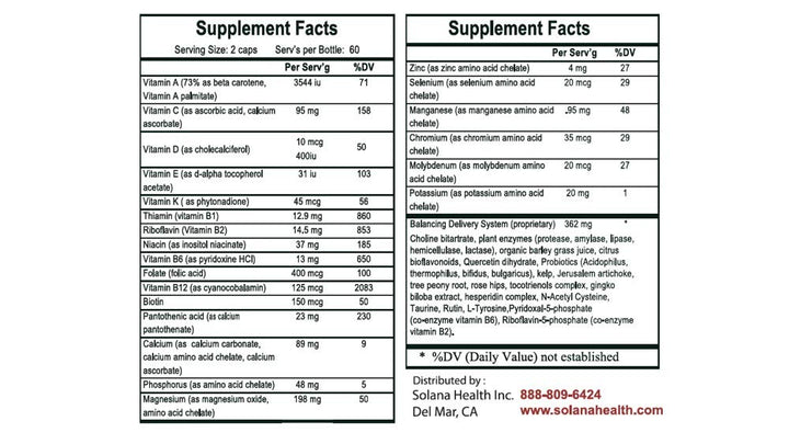 Not Your Grandmother's multivitamin! Probiotics and Digestive Enzymes Dietary Supplement Capsules, 120 Count