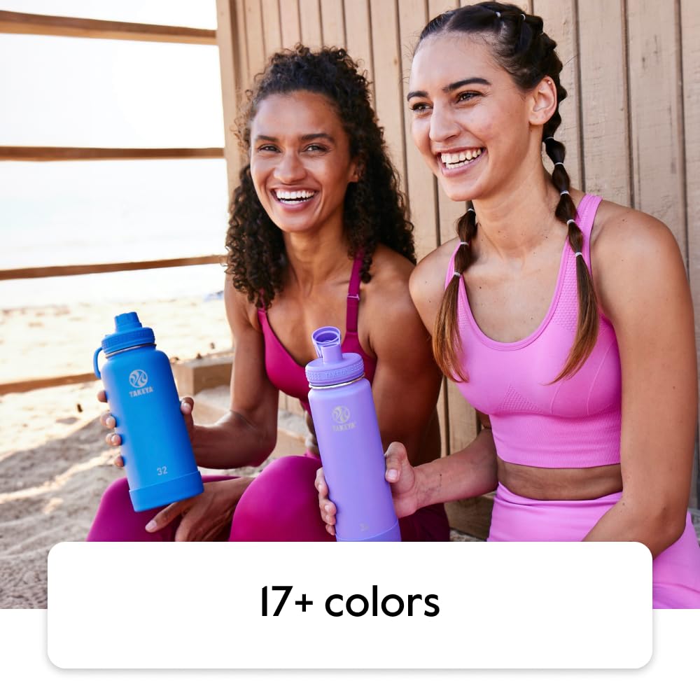 Actives 24 oz Vacuum Insulated Stainless Steel Water Bottle with Spout Lid, Premium Quality, Canary