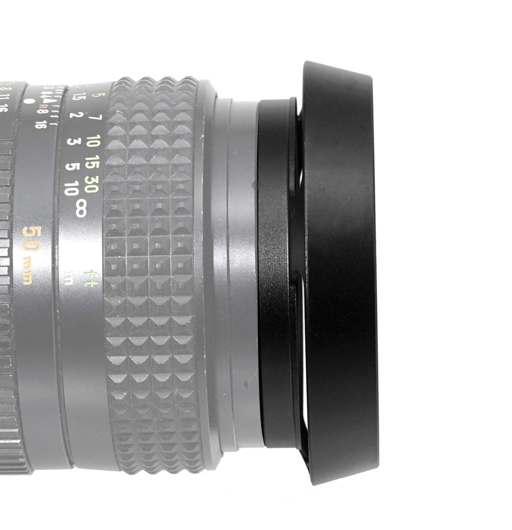 37mm Metal Curved Lens Hood, 37mm Vented Hood, 37mm Lens Hood for Fuji Leica Leitz Panasonic Olympus Panasonic Sony Lens, 37mm Screw-in Lens Hood