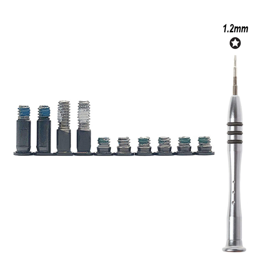 Replacement 10pcs/Set Bottom case Screws + 1pcs 5 Point Pentalobe Screwdriver for MacBook Air 13” A1932 Retina 2018 2019 Year, A2179 2019 2020 Years MC 3302, A2337 M1 GPU EMC 3598 2020 (Grey)