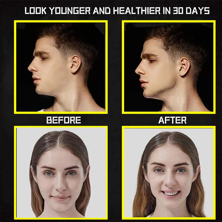 Jawline, Face Exerciser for Men & Women,3 Resistance Levels (6pcs) Silicone Tablet, Powerful Jaw Trainer ,Slims &Tones the Face, Black