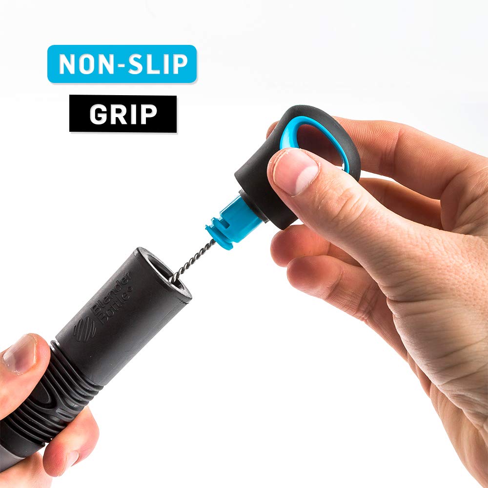 2-in-1 Shaker Bottle and Straw Cleaning Brush, 1 Pack,Gray