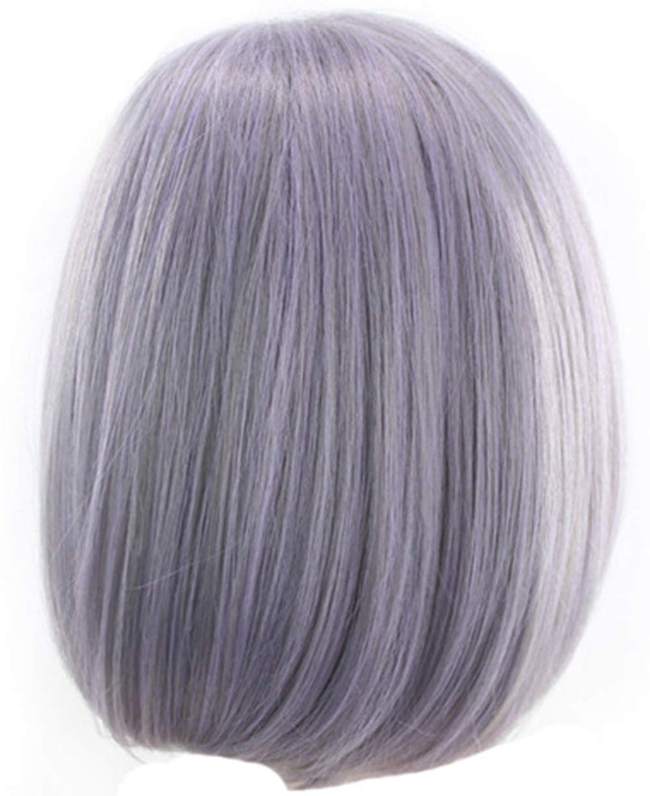 Purple2073: Jistl Synthetic Short Hair Short Wigs For Women Bob Straight Hair Cosplay Wigs Synthetic Hair Wig For Women Shoulder Length 33Cm (Purple2073)