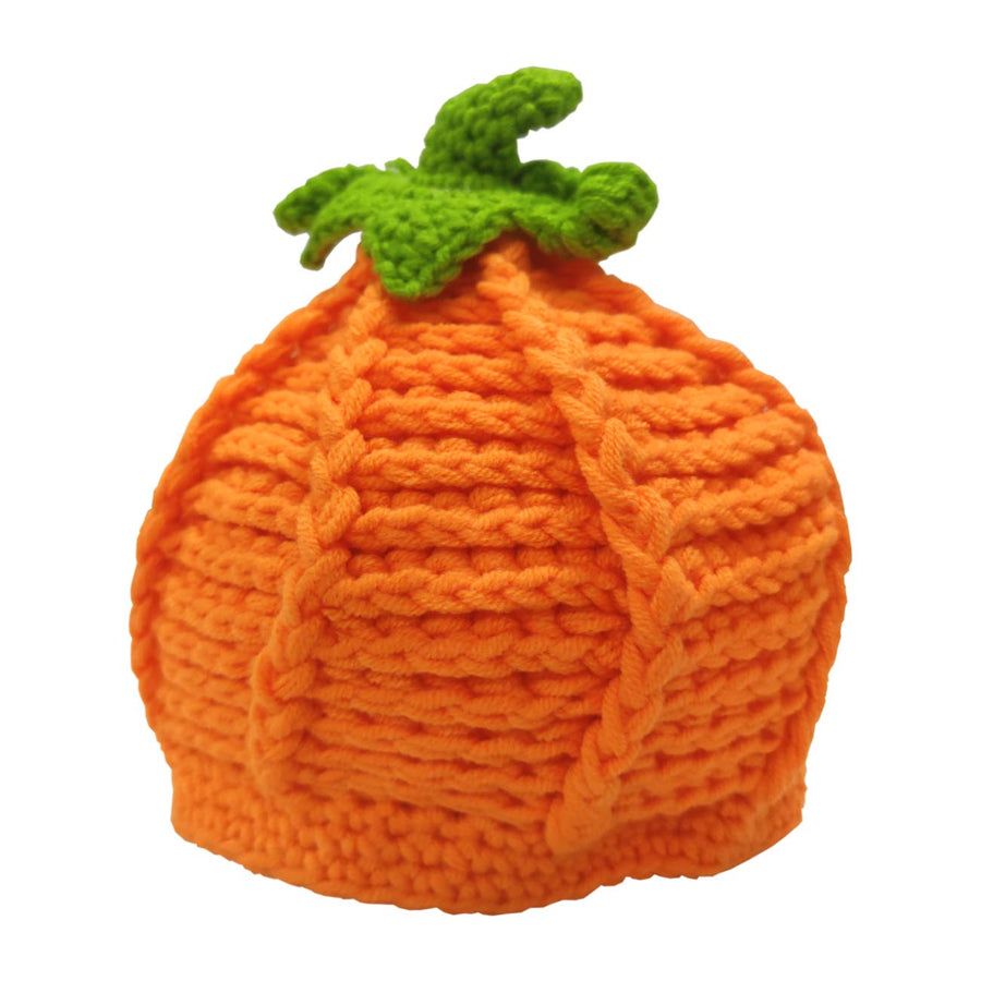 Baby Boys Girls Thanksgiving Christmas Beanie Pumpkin Hat Knitted Cap Hat Halloween Photo Prop (1) Orange