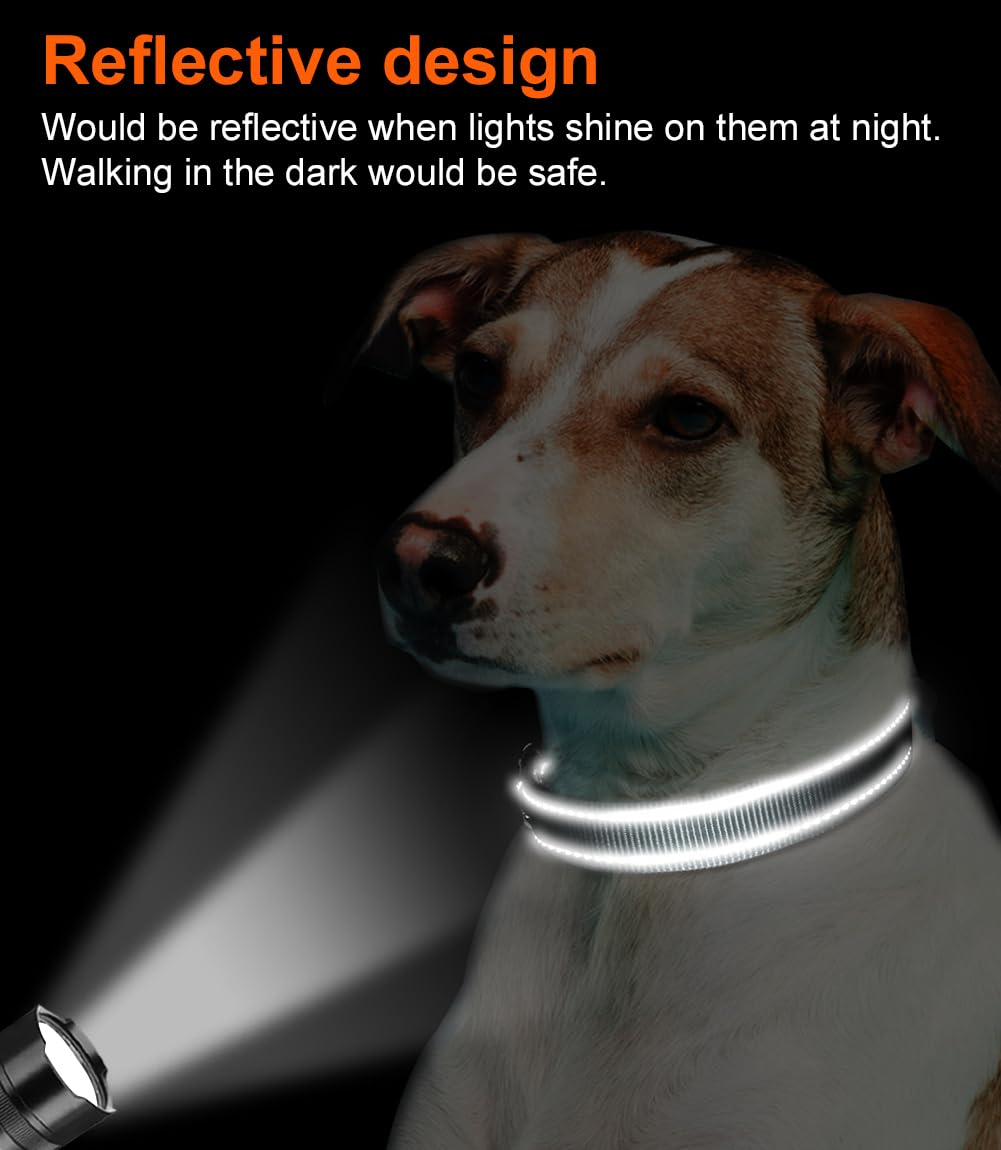 Reflective Dog Collar,Soft Neoprene Padded Breathable Nylon Pet Collar Adjustable for Extra Large Dogs,Gray,XL