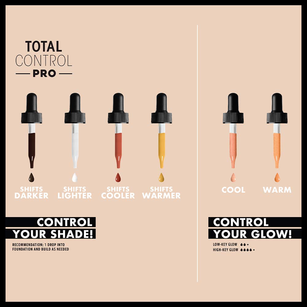 PROFESSIONAL MAKEUP Total Control Pro Drop Foundation Hue Shifter, Dark