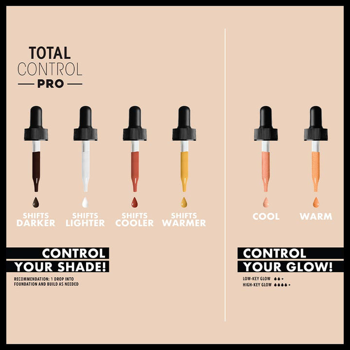 PROFESSIONAL MAKEUP Total Control Pro Drop Foundation Hue Shifter, Dark