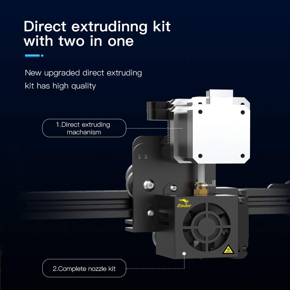 Creality Original Ender-3 Direct Extruding Kit Upgrade Direct Extruder Complete Hotend Nozzle kit for Ender 3 V2 Ender 3 pro Ender 3S 3D Printer Can Support Flexible TPU Filament
