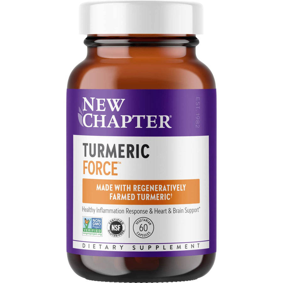 Turmeric Supplement, One Daily, Heart, Brain & Healthy Inflammation Support, Supercritical Turmeric Curcumin Means No Black Pepper Needed, Non-GMO, Gluten Free – 60 Count (2 Month Supply)