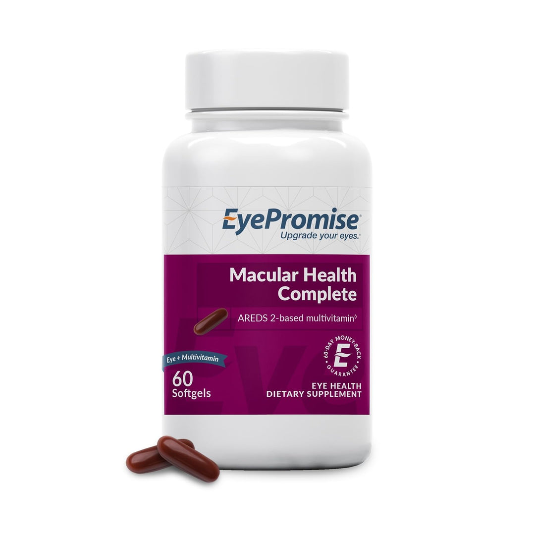 Macular Health Complete | 2 Softgel Multi-Vitamins with Eyecare Support | Heart, Brain, Hair, Skin and Overall Health | Updated Format Now with 2 Softgels for Increased Absorption