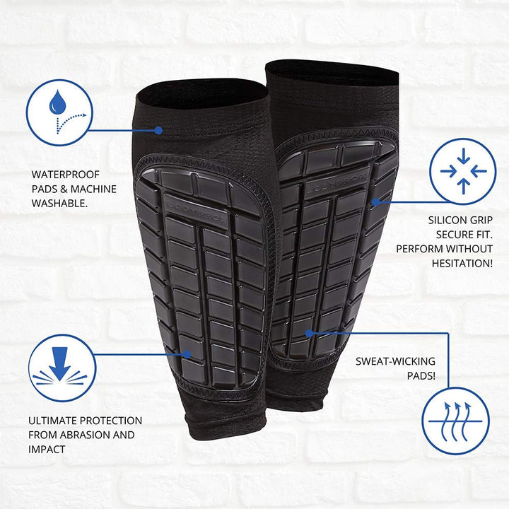 Soccer Shin Guards Sleeves for Men, Women and Youth (Large)