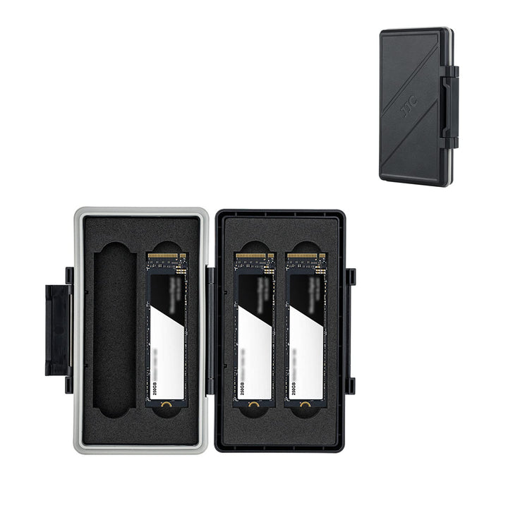 Compact M.2 2280 2260 2240 2242 2230 Case,4 Slots M.2 SSD Holder Box,M.2 Internal Solid State Hard Drive Storage,Water-Resistant,Dustproof,Shockproof