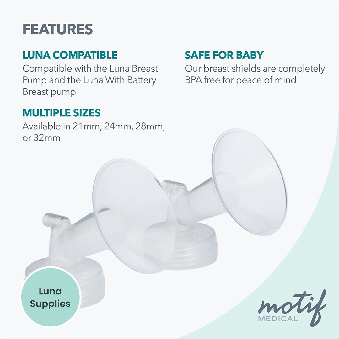 , Luna Breast Shields Flanges, Replacement Parts for Luna Breast Pump
