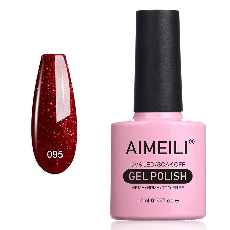 Soak Off UV LED Gel Nail Polish - Heart Break Red (095) 10ml