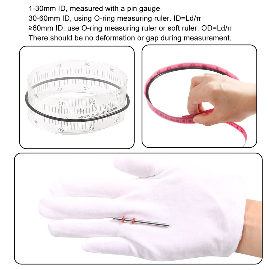 Silicone O-Ring, 12mm OD, 10mm ID, 1mm Width, VMQ Seal Rings Gasket, Red, Pack of 30