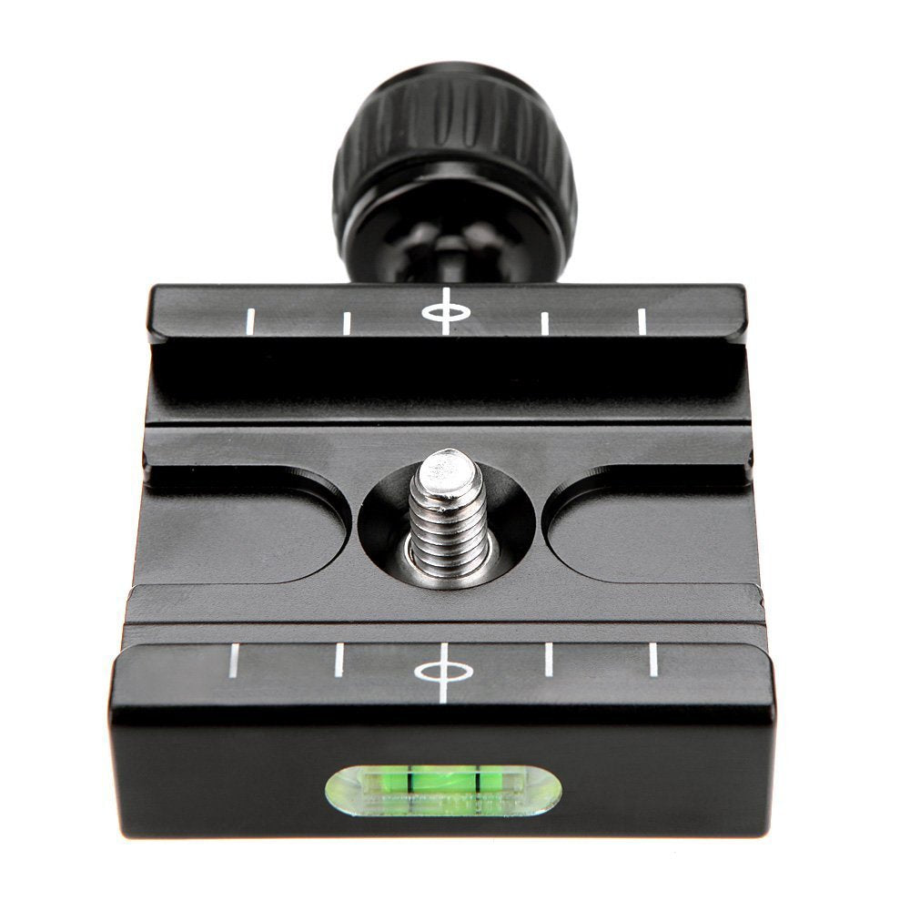 50mm Arca Swiss Type Clamp, Arca QR Clamp, 50 mm Arca Clamp, Arca Swiss Clamp, Quick Release Plate Clamp, QR Clamp, Arca Tripod Mount Adapter, for Tripod Head Monohead, with 50mm Arca Plate, Cl50_PU50, Black