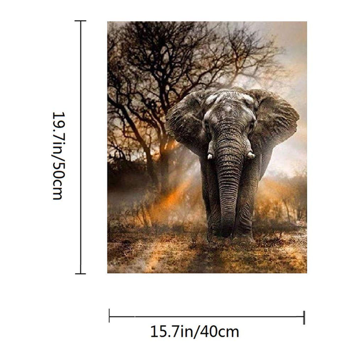 Paint by Number Elephant DIY Painting Paint by Number Kit for Kids Adults DIY Canvas Painting by Numbers Acrylic Painting Arts Craft for Home Wall Decoration Paint by Numbers Elephant 16x20 In