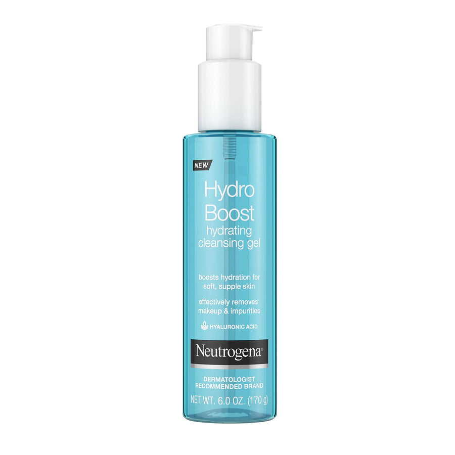 Hydro Boost Lightweight Hydrating Facial Cleansing Gel for Sensitive Skin, Gentle Face Wash & Makeup Remover with Hyaluronic Acid, Hypoallergenic & Non Comedogenic, 6 oz