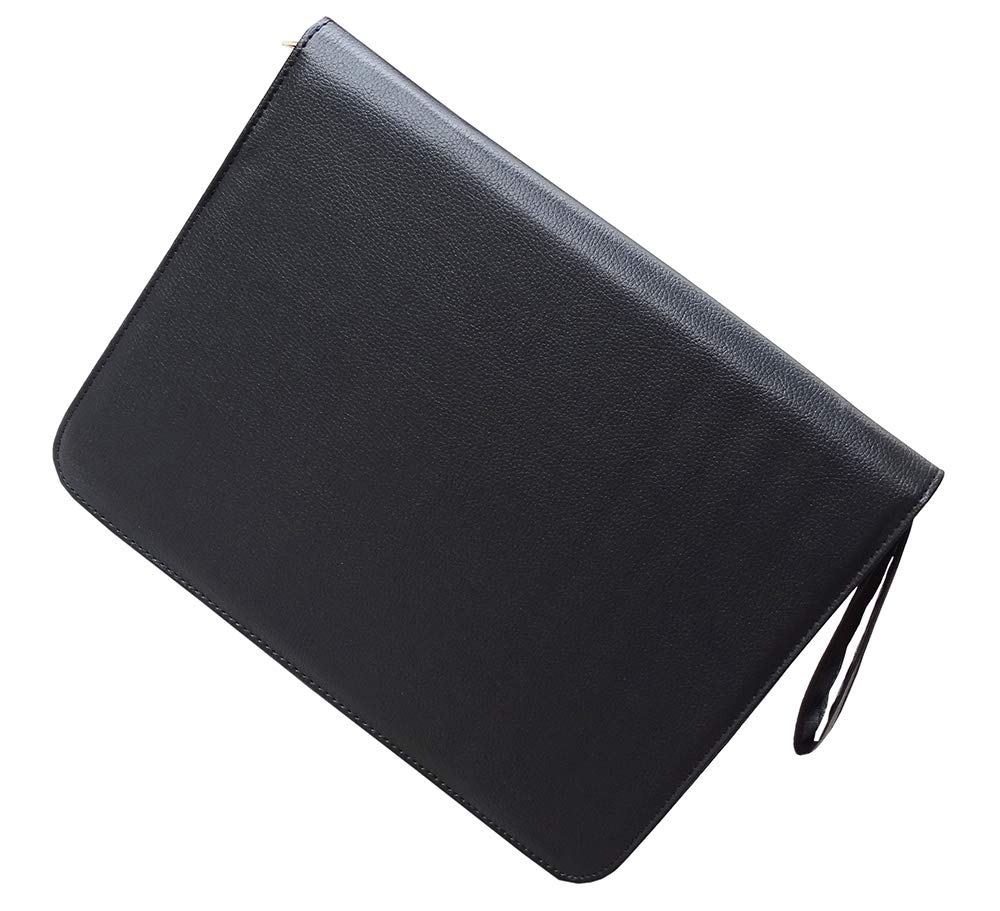 48 Fountain Pen Case PU Leather, Rollerball Pen Display Holder Bag, Pouch Large Capacity for your Collection - Black