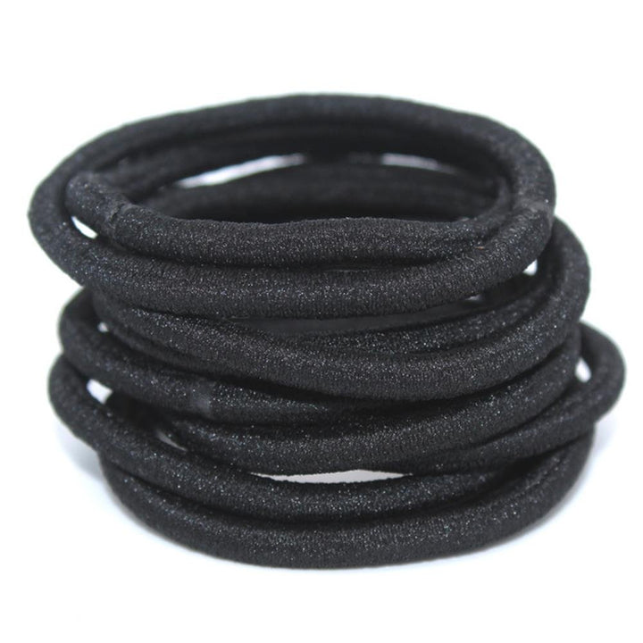 100 Pcs, Black: 4 Mm Elastic Bands Hair Ties Children Rubber Hair Headbands - 100 Pcs (Black)
