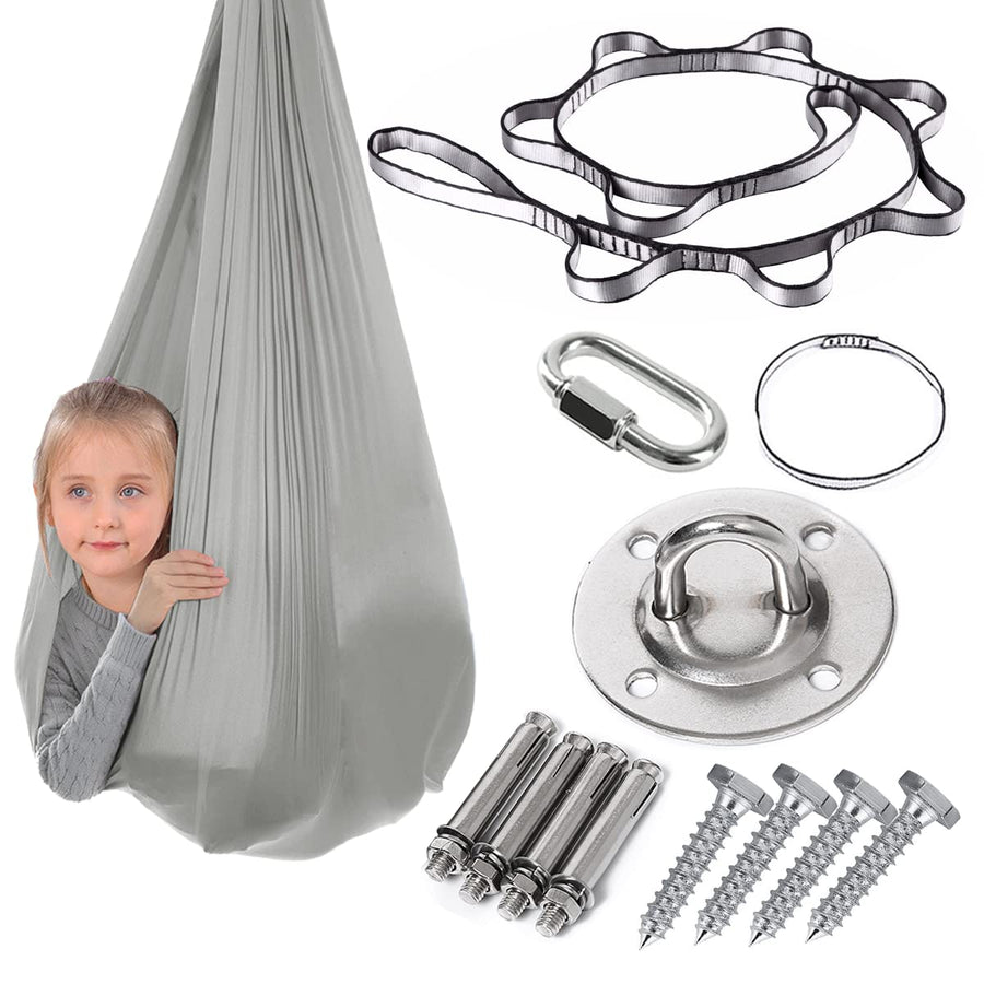 Sensory Swing for Kids and Adults with Special Needs Therapy Swing Cuddle Swing Indoor Outdoor Kids Swing Hammock for Child & with Autism, ADHD, Aspergers, Sensory Integration (Hardware Included)