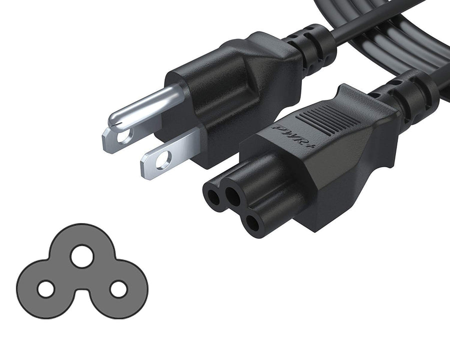 AC Laptop Power Cord Cable for Dell Hp LG Asus Sony Toshiba Lenovo Acer Gateway IBM Chromebook Notebook Computer Charger Spare Tv Monitor Display: UL Listed IEC-60320 IEC320 C5 to NEMA 5-15P