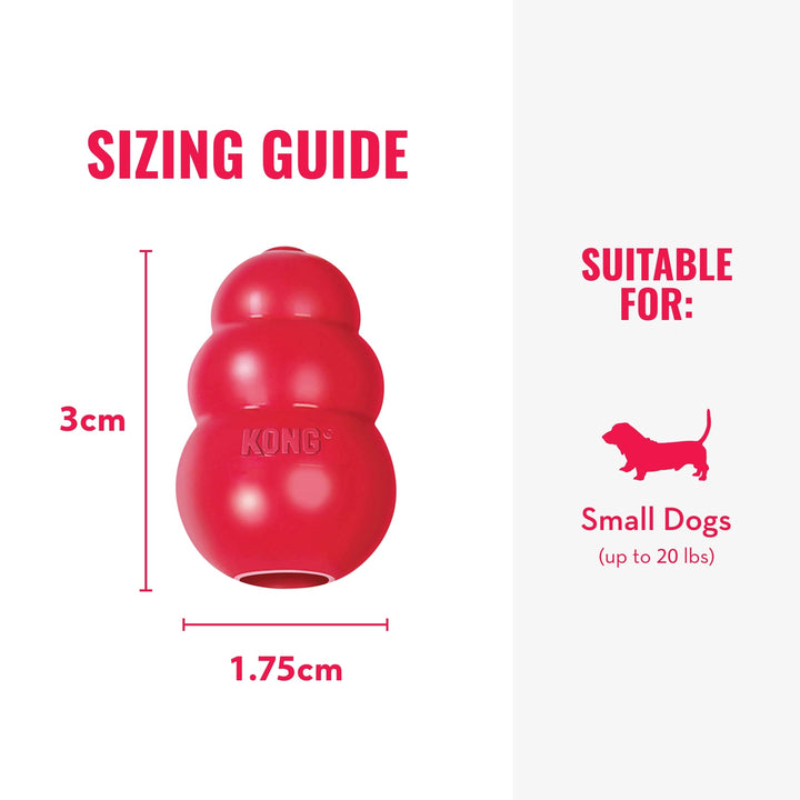 Classic Stuffable Dog Toy - Fetch & Chew Toy for Dogs - Treat-Filling Capabilities & Erratic Bounce for Extended Play Time - Durable Natural Rubber Material - for Small Dogs