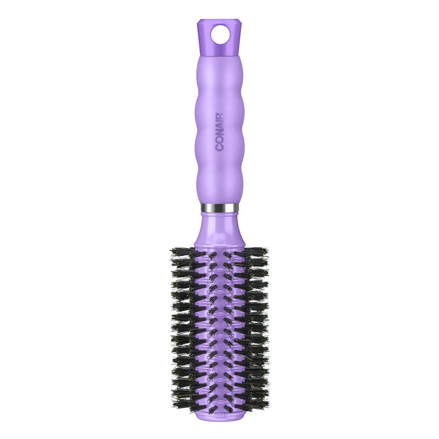 Hair Brush with Boar Bristle Gel Grips Medium Round