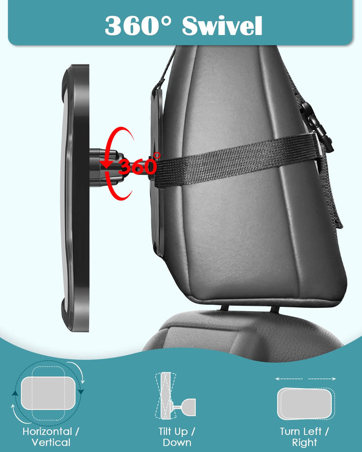 Baby Car Mirror, Shatter-Proof Acrylic Baby Mirror for Car, Rearview Baby Mirror-Easily to Observe The Baby's Every Move, Rear Facing Car Seat Mirror Safety and 360 Degree Adjustability