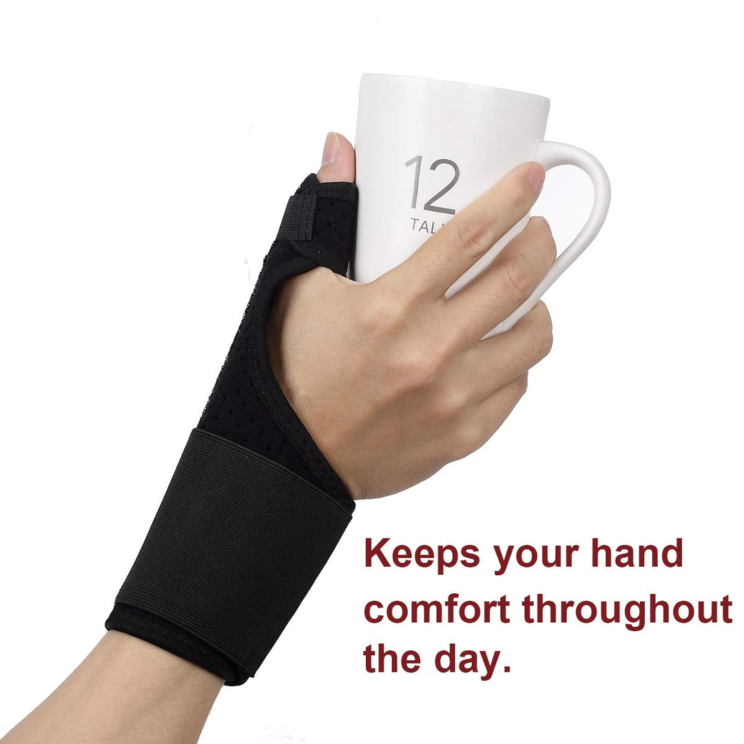 Trigger Finger Splint Brace Support Breathable Wrist and Thumb Fracture Finger Stabilizer Brace Sleeves for Pain Relief, Carpal Tunnel Arthritis Tendonitis (Black)