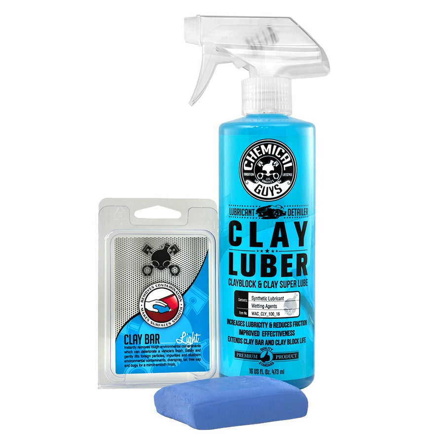 CLY_109 Light Duty Clay Bar and Luber Synthetic Lubricant Kit, 16 oz (2 Items), Blue