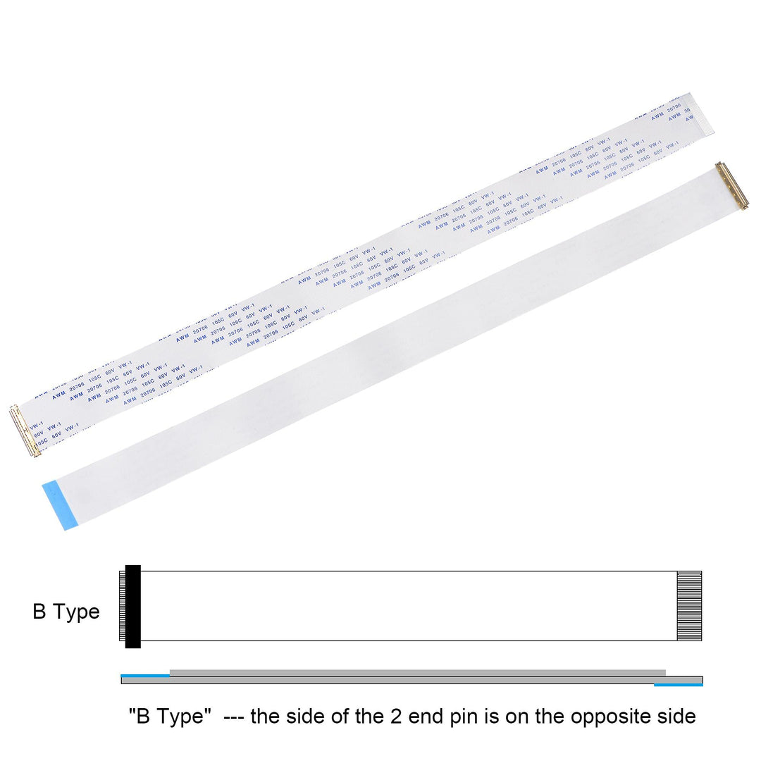 FFC FPC Cable 0.5mm Pitch 40 Pin 300mm Flexible Flat Ribbon Cable for LCD Screen B Type