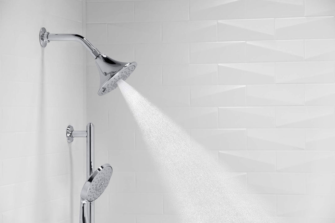 Kohler K-22169-G-CP Forte 1.75 GPM Multifunction Showerhead with Katalyst Air-Induction Technology, Polished Chrome