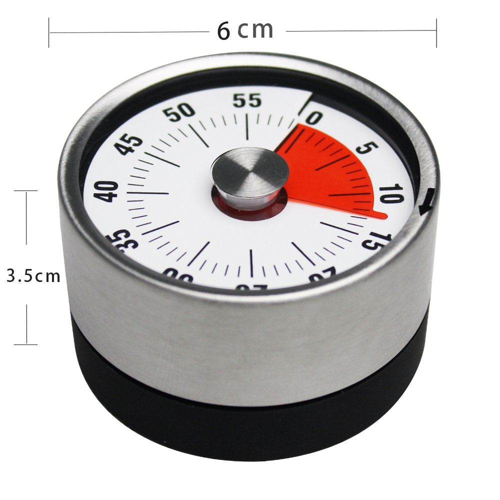 Kitchen Timer, Dia. 2.4 Inch, Black