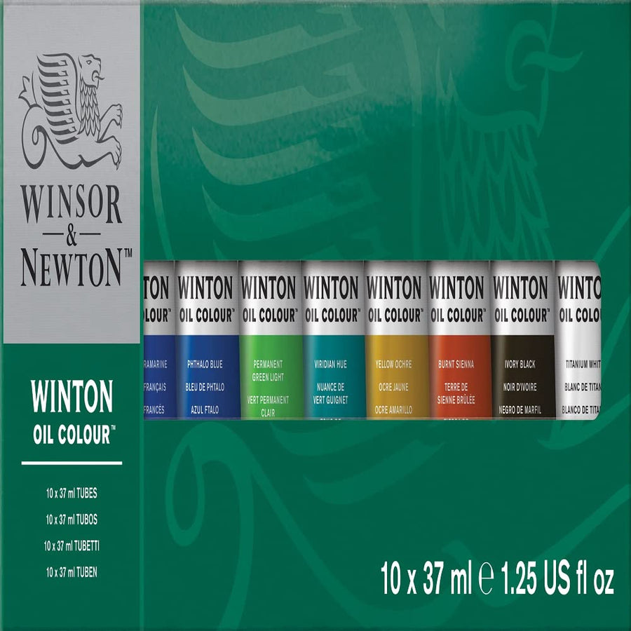 Winton Oil Color Paint, Starter Set, 10 x 37ml Tubes, 1.25 Fl Oz (Pack of 10)