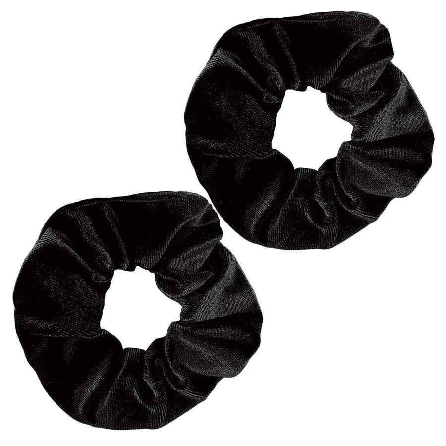 Guvass 2 Pack Hair Scrunchies Black Velvet Elastics Scrunchy Bobbles Soft Hair Bands Hair Ties for Women (Black)
