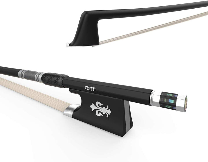 Carbon Fiber Violin Bow, Hand Crafted by Professional Violin & Bow Makers, Strong, Stiff & Well Balanced, Made with Mongolian Horse Hair, For Violinists & Fiddlers of All Skill Levels