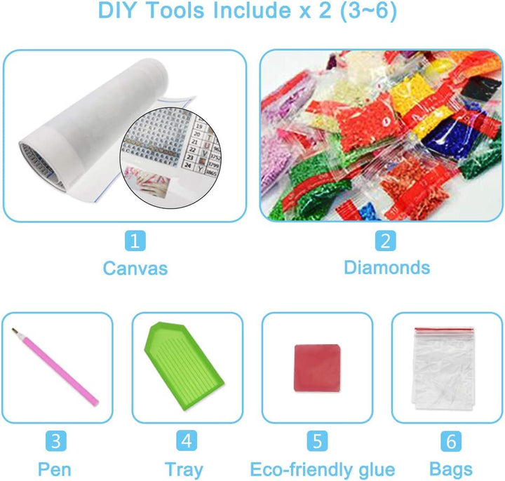 Diamond Painting Kits for Adults BTS Diamond Art 5D Paint with Diamonds DIY Painting Kit Paint by Number with Gem Art 12 X 16