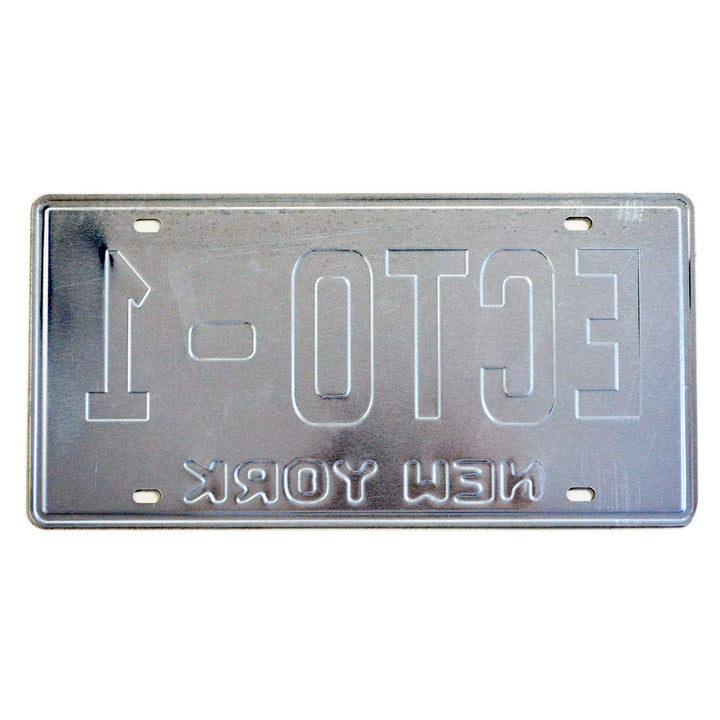ECTO 1 License Plate Memorabilia, Embossed Replica, Movie Prop Metal Stamped Vanity Number Tag, 12x6 inch (ECTO-1)