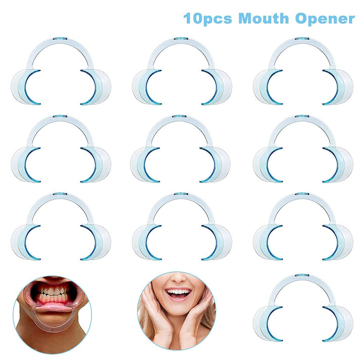 10 Pieces (Size M) C-Shape Cheek Retractor, Disposable Mouth Opener for Dental Teeth Whitening Mouth Guard or Speak Out Game