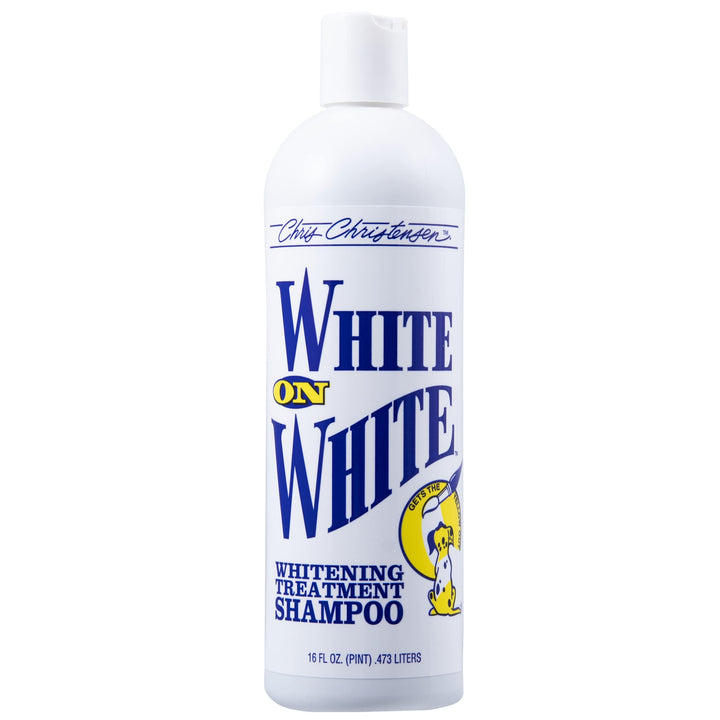 White on White Whitening Treatment Dog Shampoo, Groom Like a Professional, Brightens White, Safely Removes Yellow & Other Stains, All Coat Types, Made in USA, 16 oz.